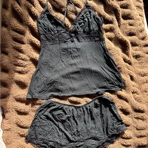 Victoria's Secret Black Lace Cami Set
